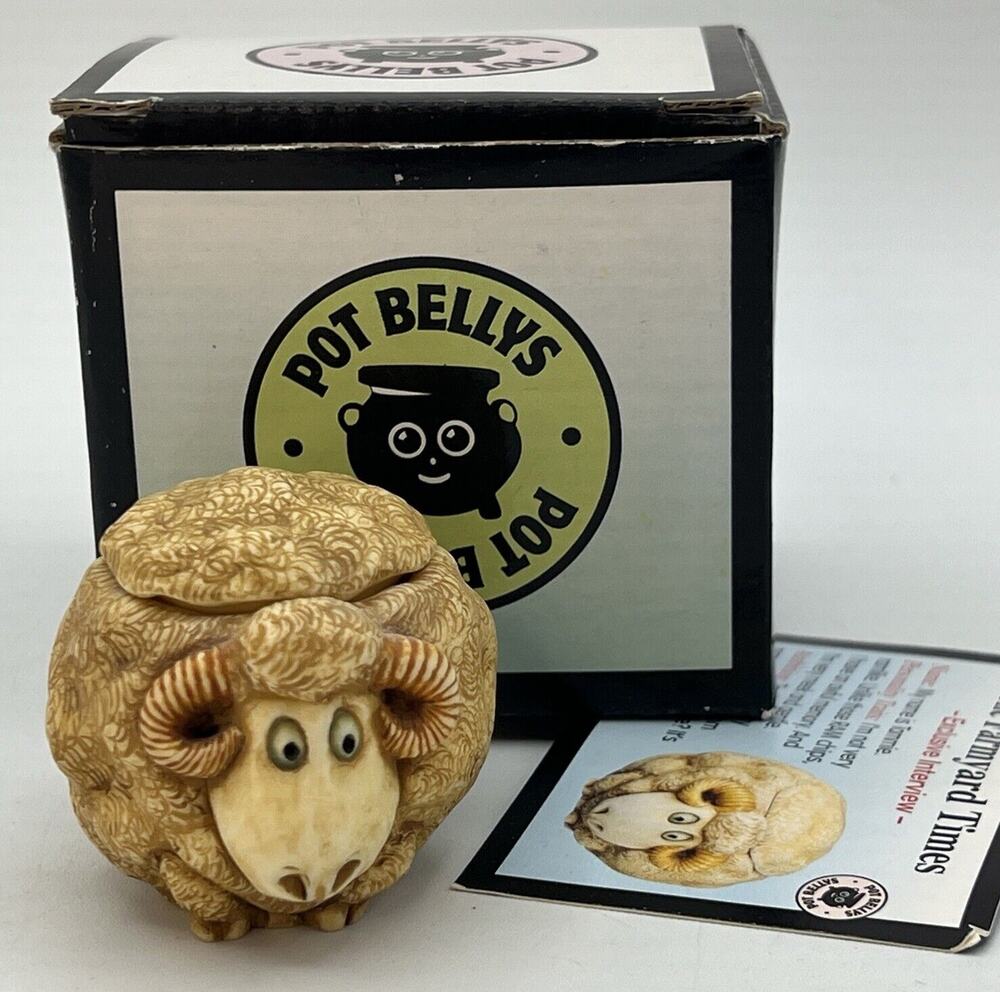 Harmony Kingdom Pot Bellys Tammie Ram Sheep Farm Trinket Box 2001